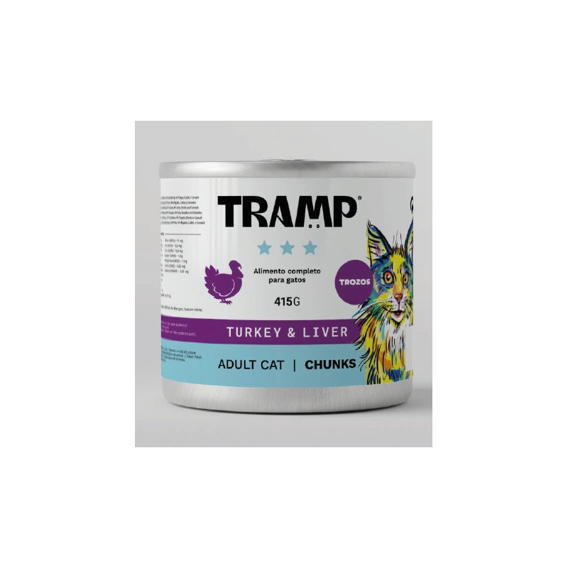 Tramp 3* Cat Chunks Rich in Turkey With Liver 415 g
