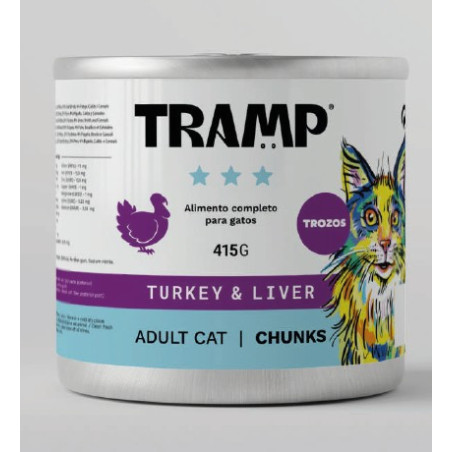 Tramp 3* Cat Chunks Rich in Turkey With Liver 415 g