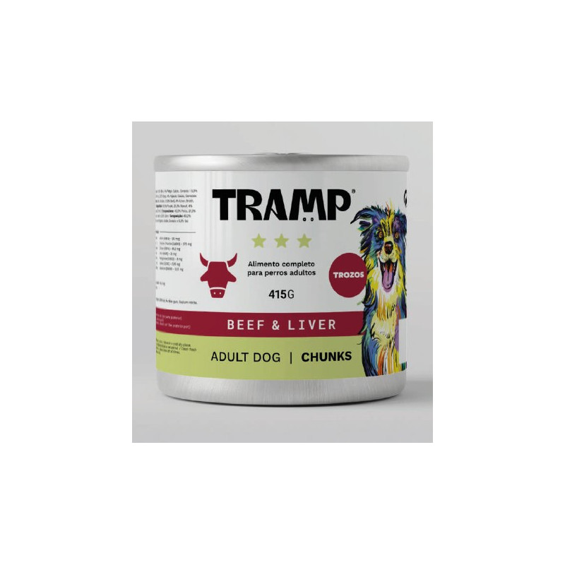 Tramp 3* Dog Chunks Beef & Liver 415 g