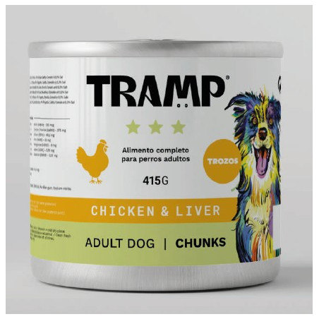 Tramp 3* Dog Chunks Chicken With Liver 415 g
