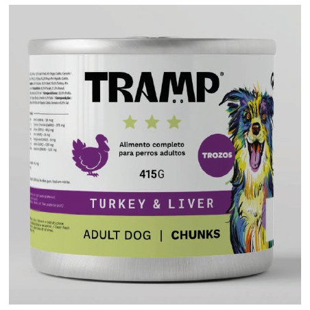 Tramp 3* Dog Chunks With Turkey & Liver 415 g