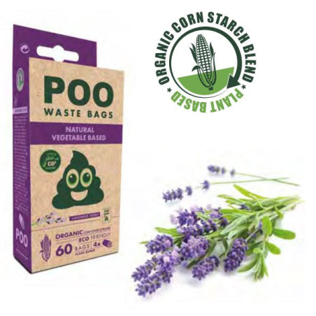 Bolsas de Cacas Poo Lavanda 120 uni (8 rollos x 15 bolsas)
