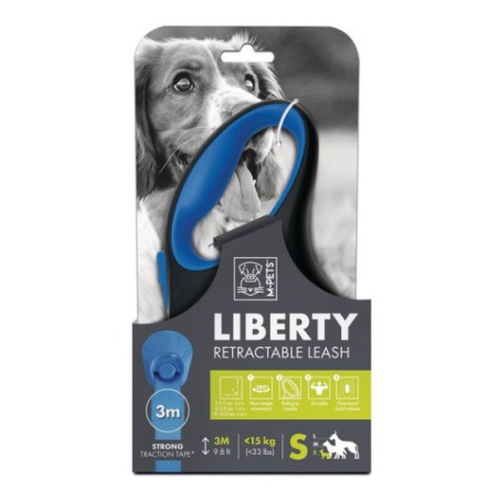 LIBERTY Correa Retractil Azul S 3 m