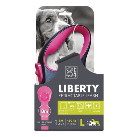 LIBERTY Correa Retractil Rosa L 8 m