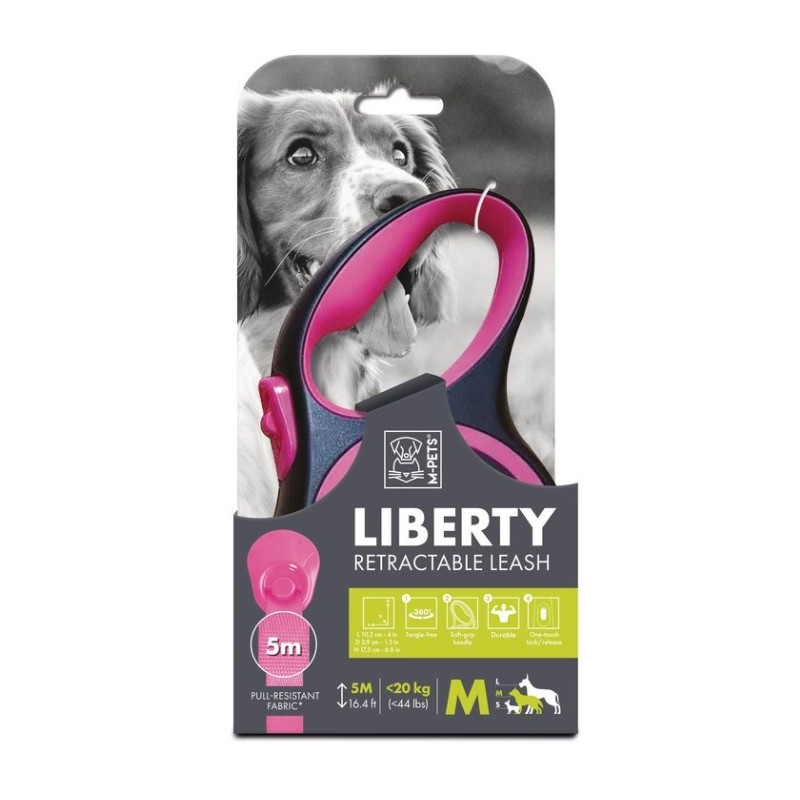 LIBERTY Correa Retractil Rosa M 5 m