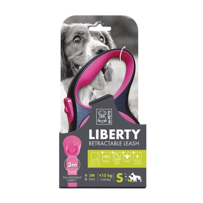 LIBERTY Correa Retractil Rosa S 3 m