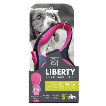 LIBERTY Correa Retractil Rosa S 3 m
